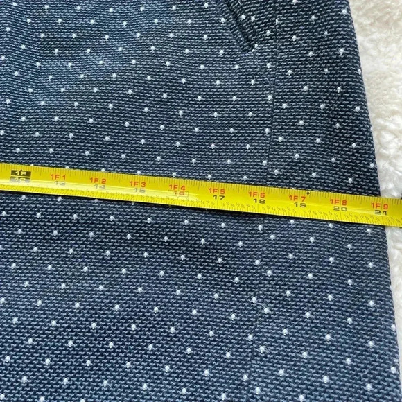 Loft black and blue skirt with white dots, front pockets and zipper, size 12​ - Picture 7 of 8